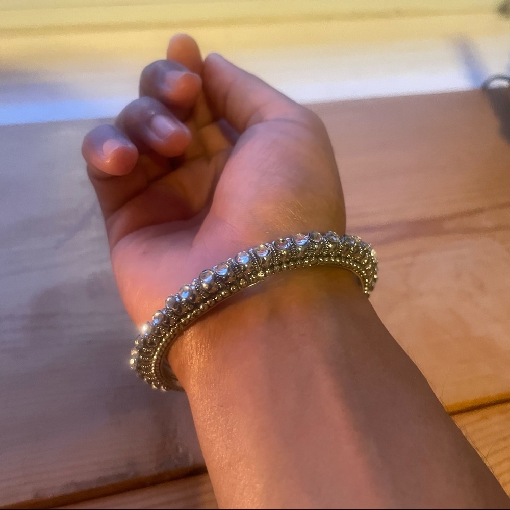 Indian Rhinestone bangle bracelet - Picture 2 of 7